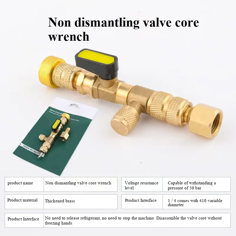 Air Conditioning Maintenance Tool Quick Replacement Disassembly Valve Core Needle Valve Repair Equipment for HVAC