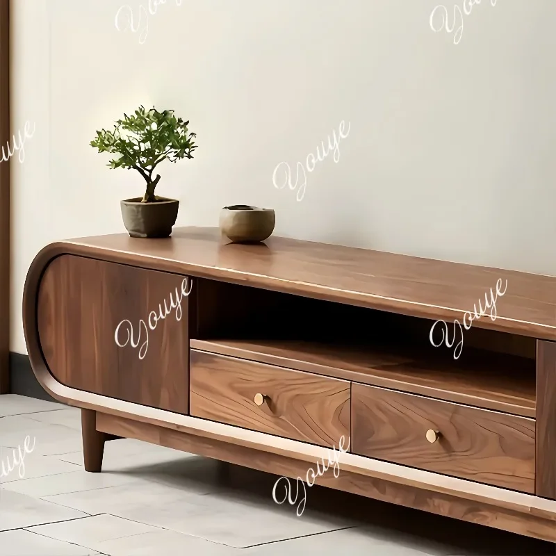 

XM Unique Natural Wood Tv Cabinet Khaki Classic 200Cm Long Living Room Tv Cabinet Modern Designer Mueble Televisor Furniture Hom