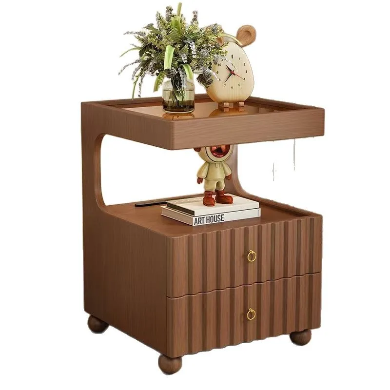 

Solid wood bedside table removable wabi family bedroom locker small bedside rack storage bedside cabinet