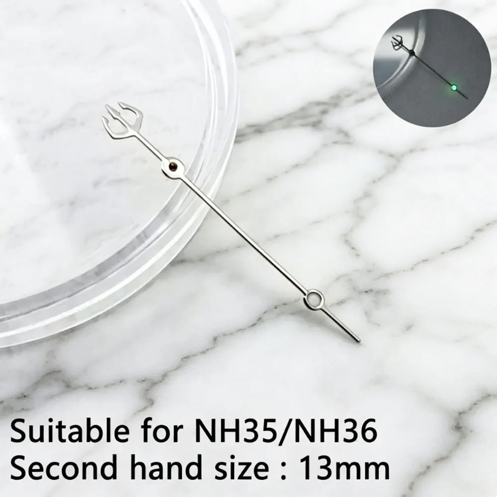 13mm Watch Second Hand Orange Rose Gold Blue NH35 Hand Suitable for NH35 NH36 Automatic Movement Trident of Aquaman view 5