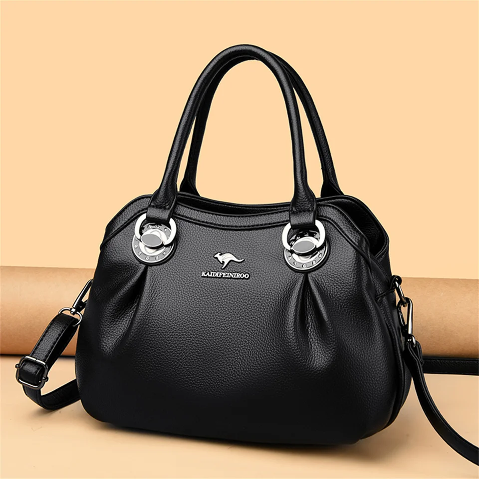 

Luxury Women’s Three-Layer Large Capacity Handbag Leather Casual Multifunctional Shoulder Bag Fashionable Versatile Bag