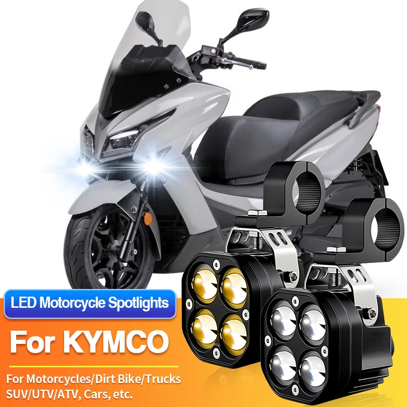 

1 Set LED Motorcycles Headlight Dual Color Spotlight Truck Car SUV ATV for KYMCO MXU 270i Euro/MXU 300R 700i Euro/Mongoose 70S