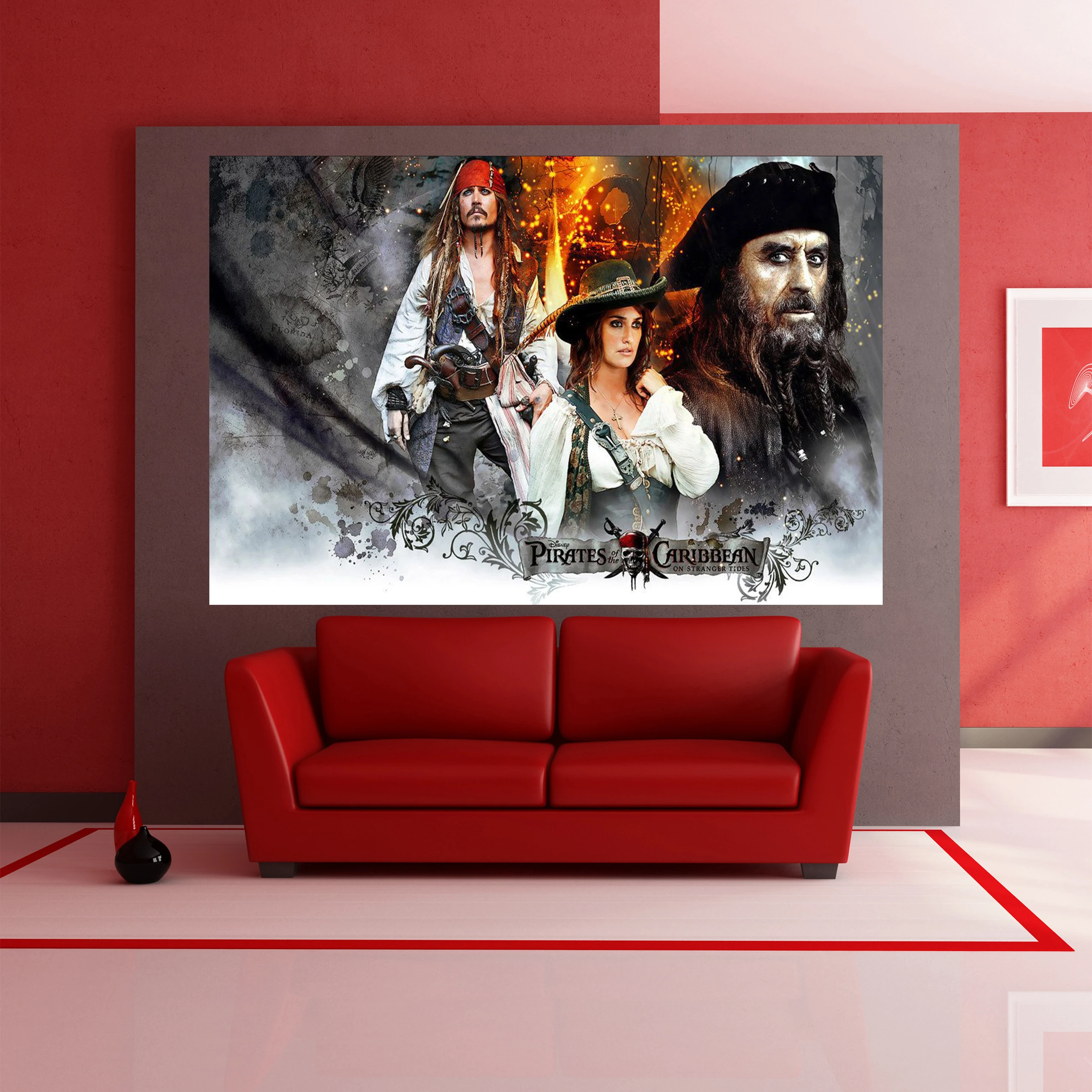 Pirates Of The Caribbeans Living Room Bedroom Dining Room Tapestry Wall Hanging Home Psychedelic Background Wallcovering