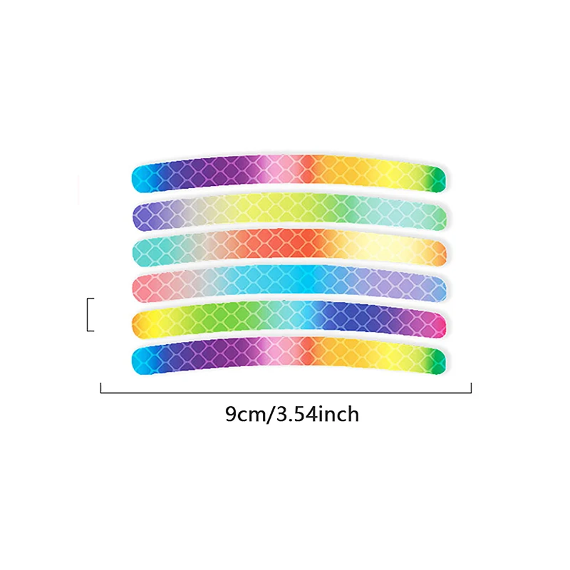 車のホイールハブ用の反射ストリップ,タイヤリム,カラフルなステッカー,運転装飾,車のスタイリングアクセサリー,20個