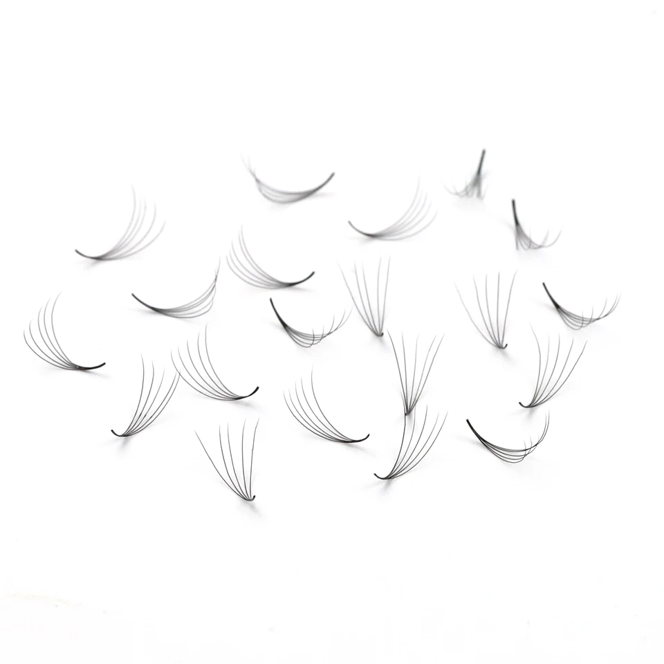 Rujade Sharp Narrow Stem Loose Fans Pre Made Russian Volume Lashes Thin Promade Volume Fans Pointy Base Wimpernverlängerungen Cilio – Detail 16