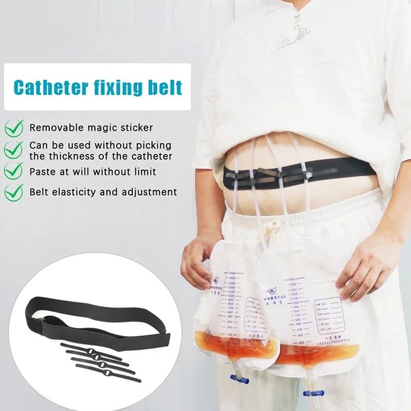 Adjustable Peritoneal Dialysis Waist Belt Black Catheter Protector Abdominal Belt With Catheter Fixation Device Conduit Strap