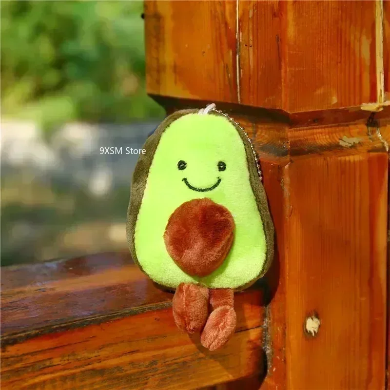 12cm Cute Avocado Plush Toy Kawaii Avocado Plush Keychain Cartoon Avocado Fruit Stuffed Doll Backpack Pendant Kids Birthday Gift