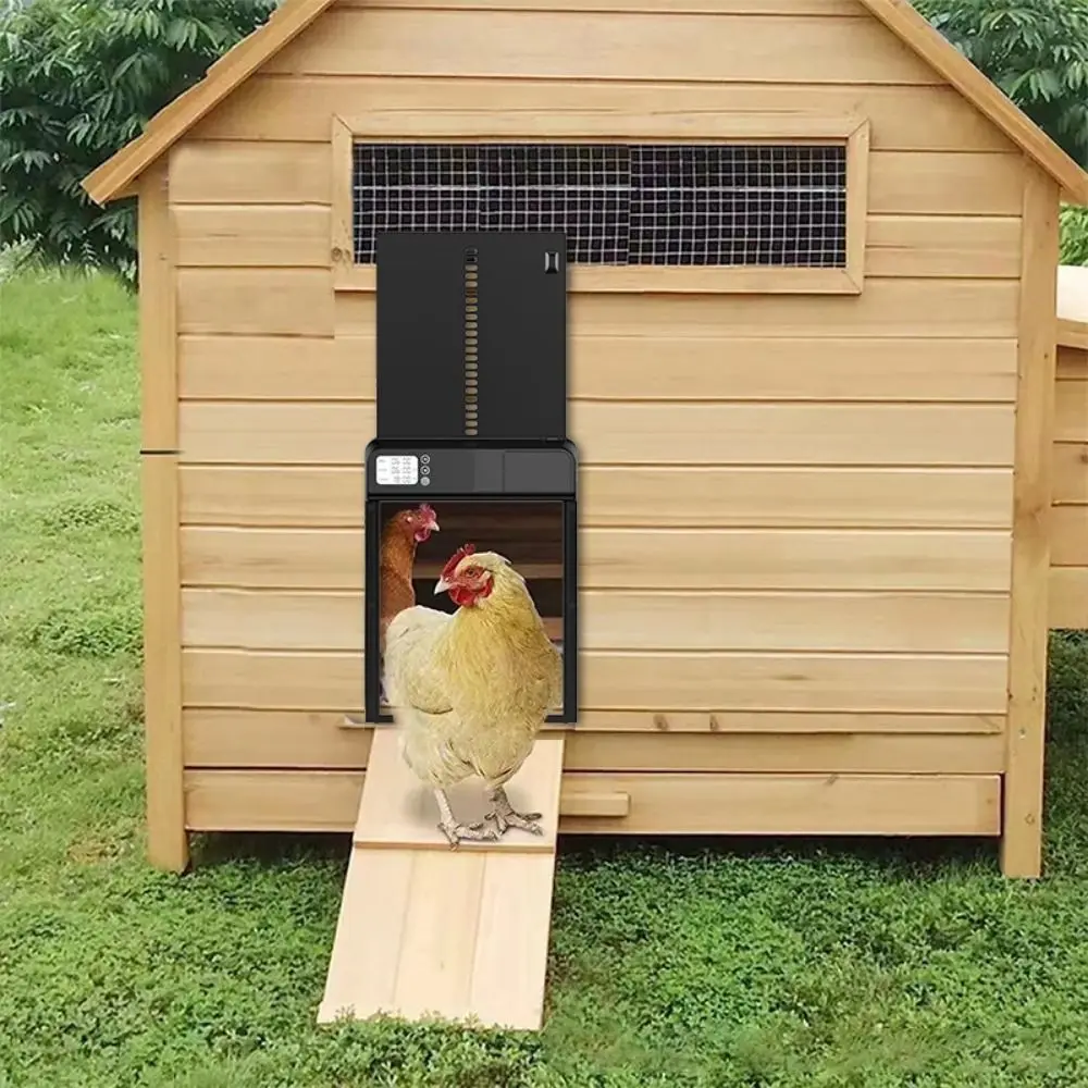 

Automatic Chicken Coop Door Timer Control Multi-mode Auto Chicken Door Opener Waterproof Aluminum Alloy Pet Flap Accessories