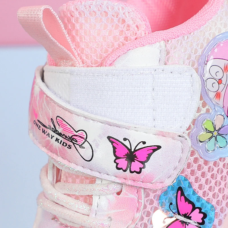 2025 Popular Shoes Girls Fashion Pink Cartoon Sneakers Kids Spring Sports Sneaker Children Summer Casual Outdoor Shoes 25 To 35