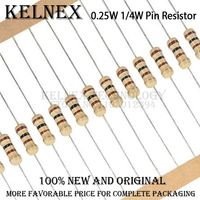 100pcs 1/4W 1R~22M 5% Metal film resistor 100R 220R 1K 1.5K 2.2K 4.7K 10K 22K 47K 100K 100 220 1K5 2K2 4K7 ohm resistance