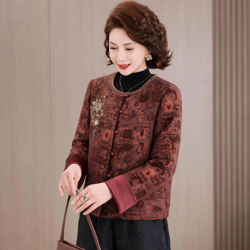 Retro Artistic Women's Embroidered Chinese Style Snowy Chiffon Jacket Top Floral Patterned National Trend Autumn New Arrival