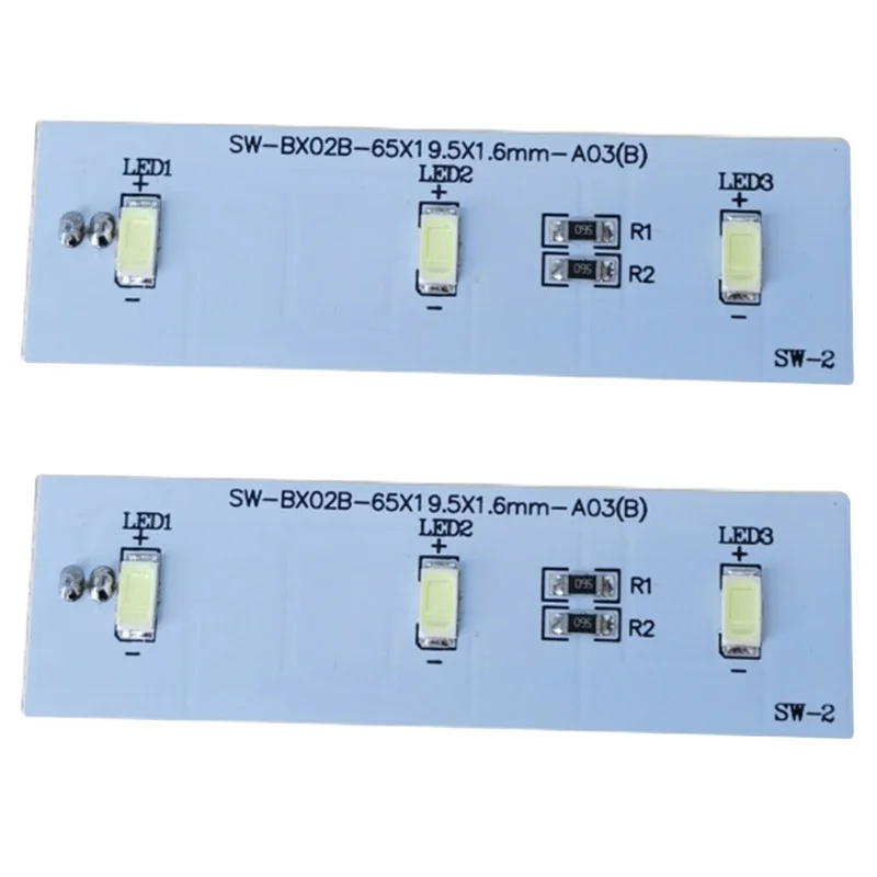 ABMI-2Pcs الثلاجة مصباح ليد لأجزاء الفريزر الكترولوكس ZBE2350HCA ضوء بار SW-BX02B استبدال شريط LED ،