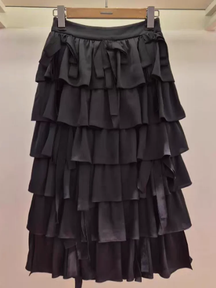 

Faionable Long High Waist Cake Skirt Women's Winter New Sle Korean Sle Suits Hip Covering Slimming Ci Commute Princes...