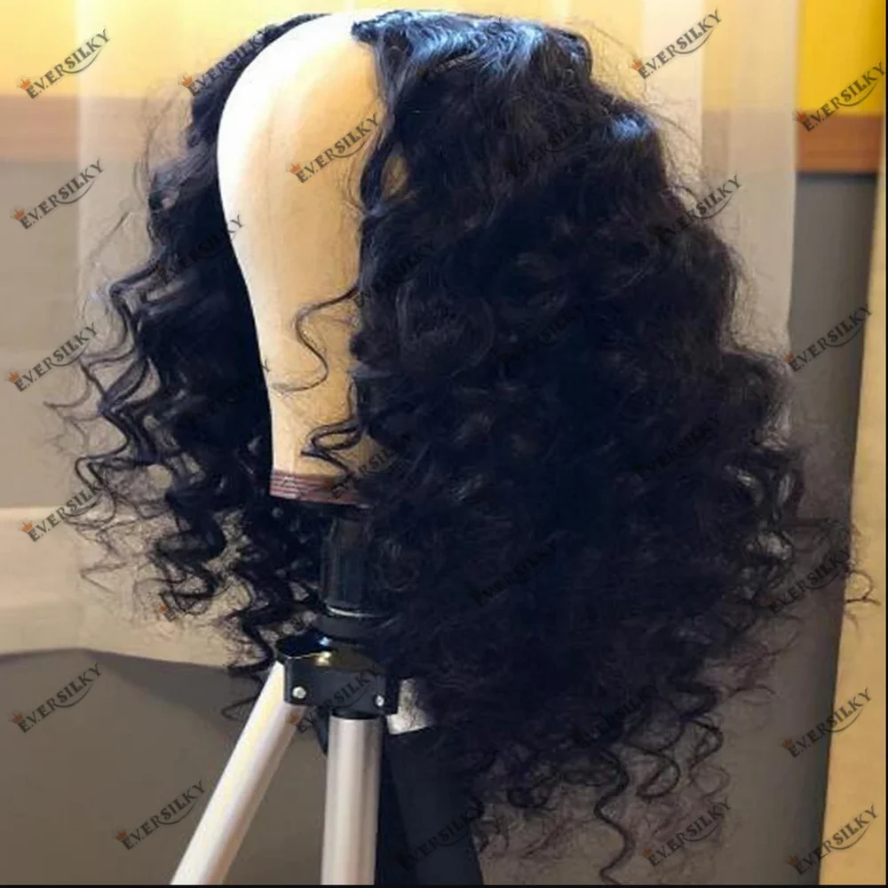 

Brazilian Loose Wave U Part Wig Human Hair Glueless Remy Hair1*4Middle V Part Wigs Full Machine Made Wig180Density Natural color