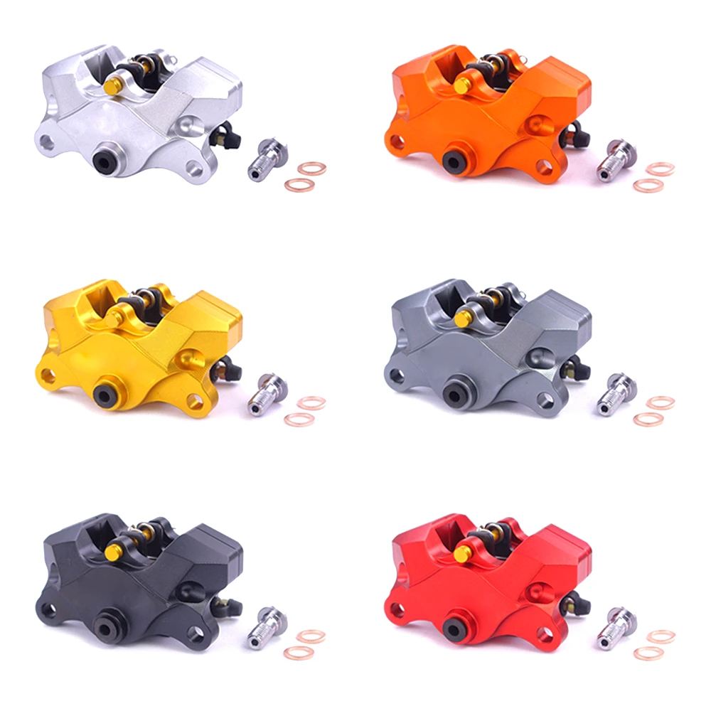 With Logo Motorcycles CNC Brake Caliper With Pads P2*34mm 84mm Mounting For Ducati Rear Brake For Honda Yamaha Kawasaki Suzuki