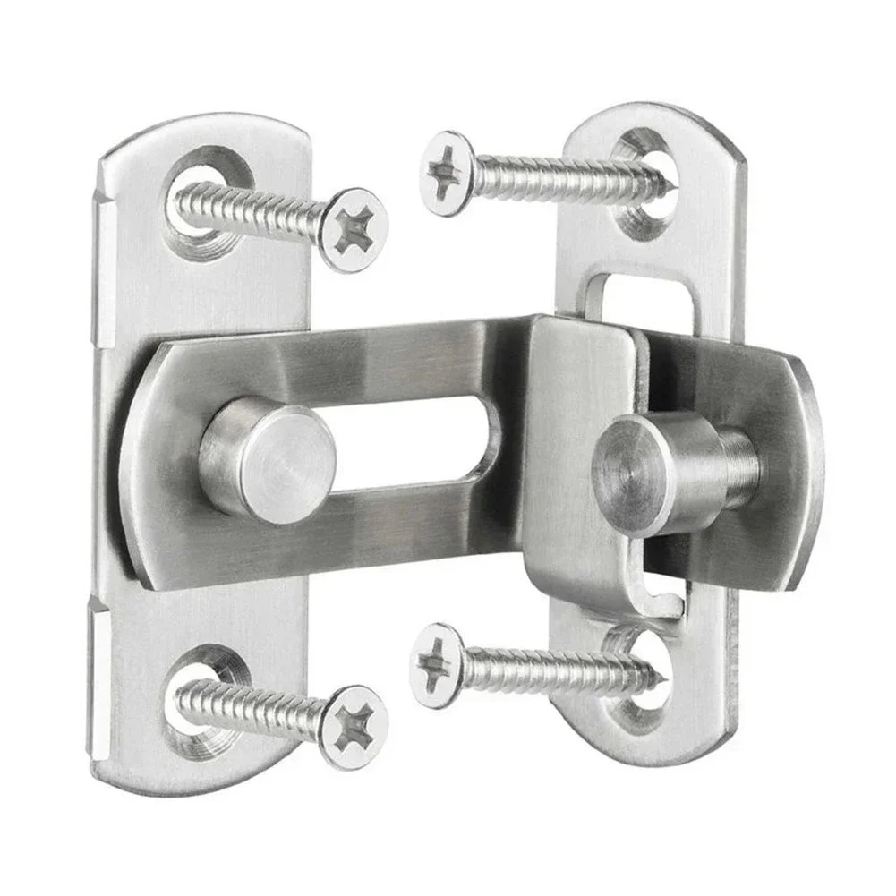 Door Latch Doors Locks 3 Inch 90 Degree Right Angle Door Latch Buckle Hasp Sliding Lock Barrel Bolt Hardware Safety Door Bolt