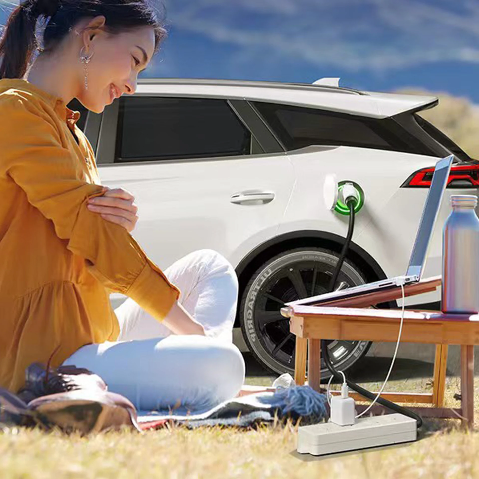 Connecteur Décharge Latérale Voiture Électrique BYD - Câble V2L 16A Prise UE Pour Station Power Outdoor