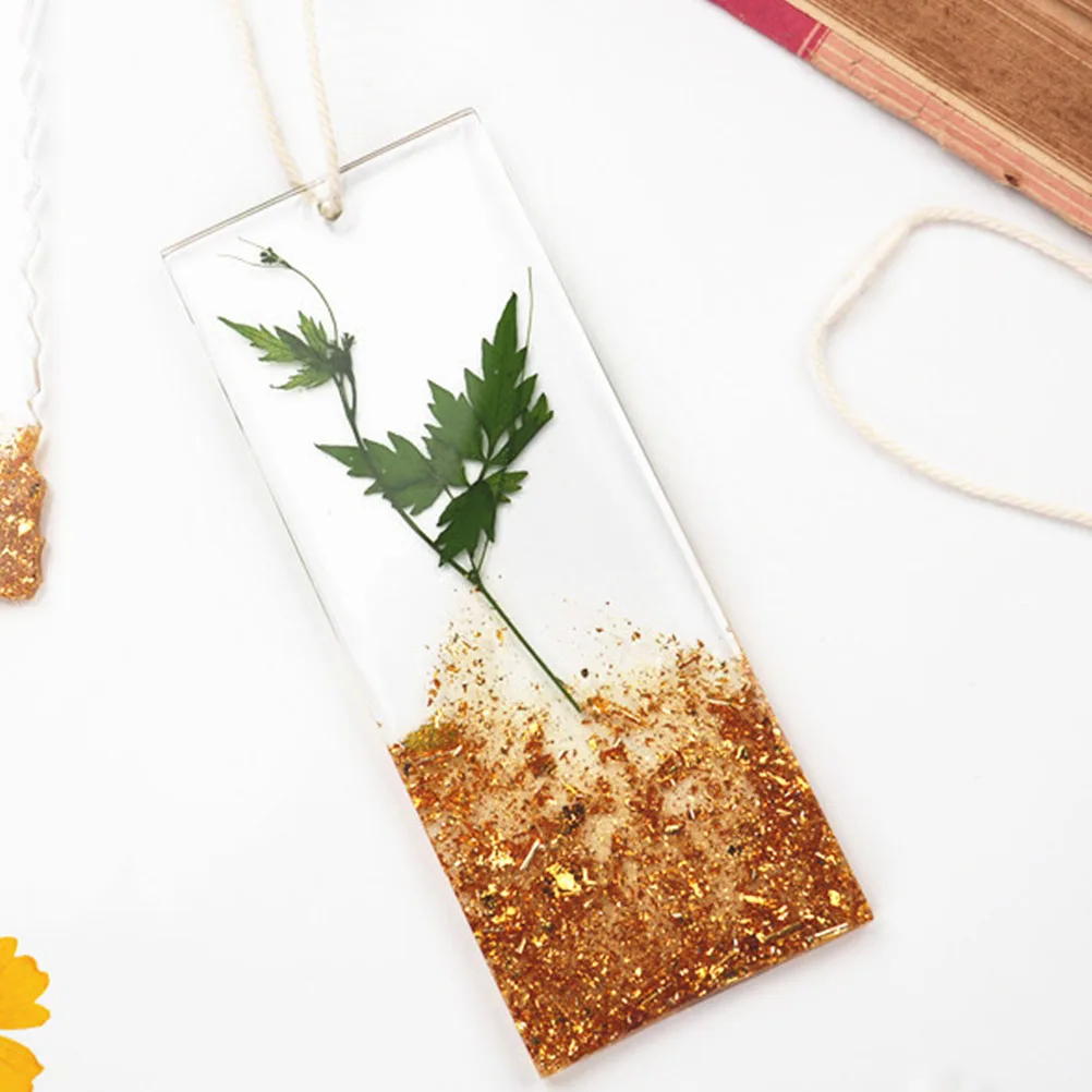 

2pcs Bookmark Mold Resin Craft Silicone Art Mould Lightweight Pendant Tag Parent Child Activity Adornment for Home