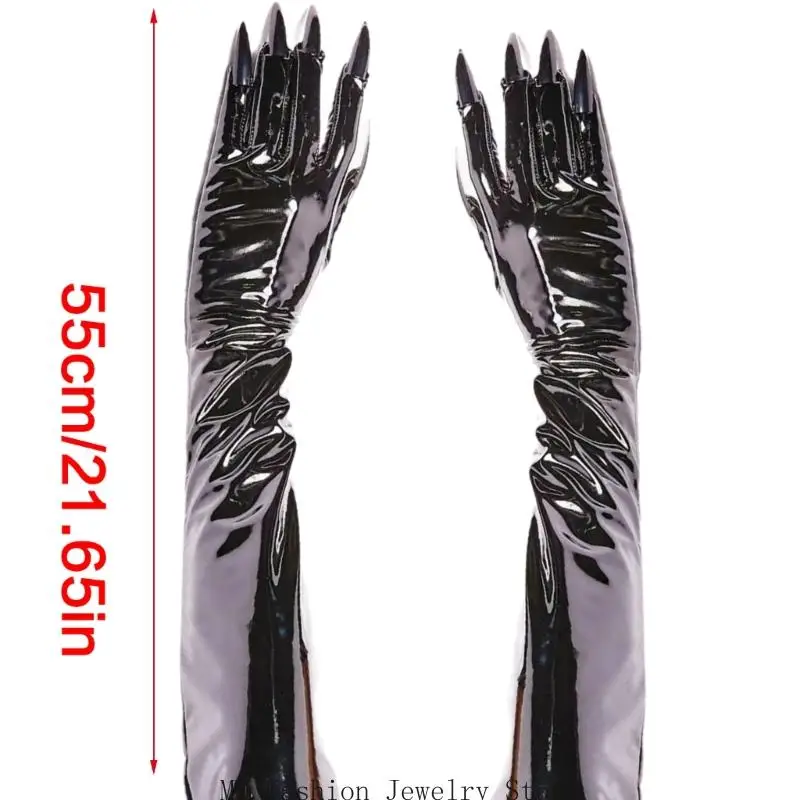 D0UB 2 uds actuaciones en escenario mitones góticos guante místico fiesta mitones aterradores para damas y espectáculos