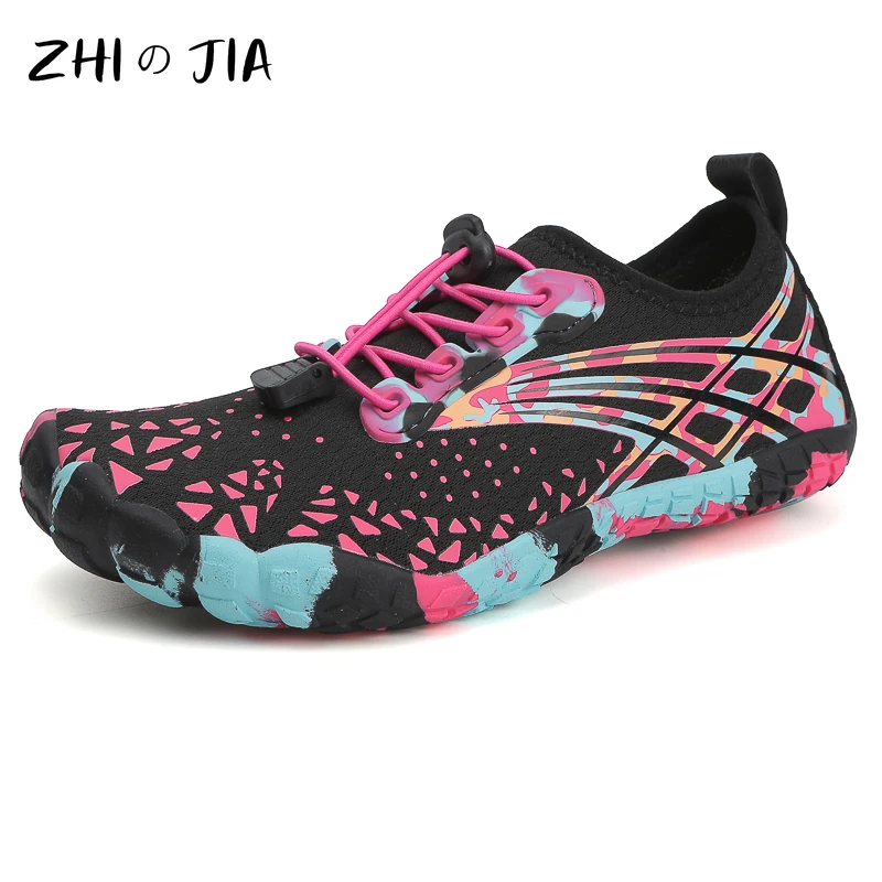 Couple's New Five Finger River Tracing Shoes Outdoor Swimming Yoga Footwear Summer Beach Quick Drying Mesh Sneaker 35-46