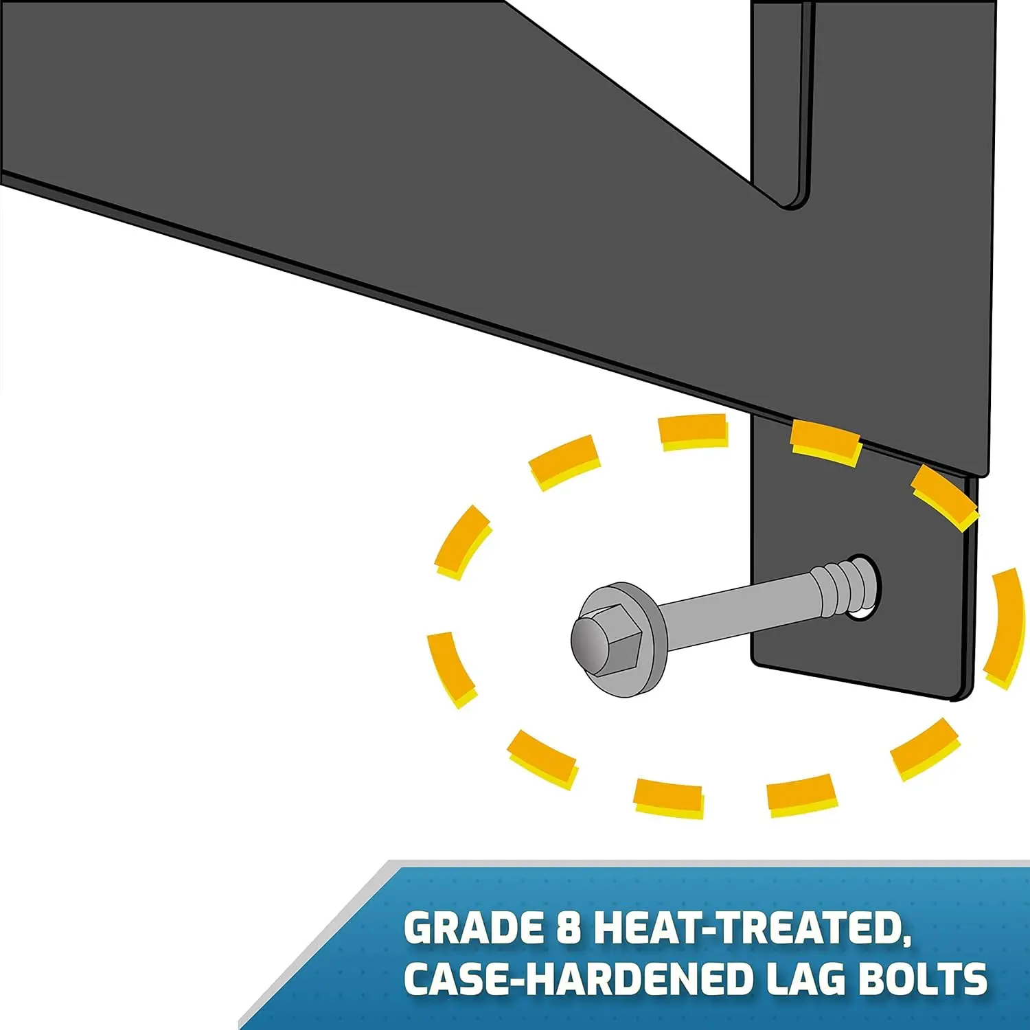 MonsterRax Scaffale da parete per garage, confezione da due, bianco o Hammertone, include ganci per bici, capacità di carico di 500 libbre, 45,7 x 36 pollici