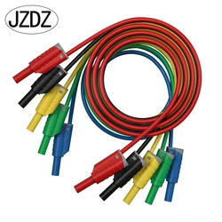 JZDZ 5pcs 4MM Safety Stackable Multi-meter Test Leads Security 4mm Fully Insulation 100cm Measuring Cable Wire Line  J.70088B