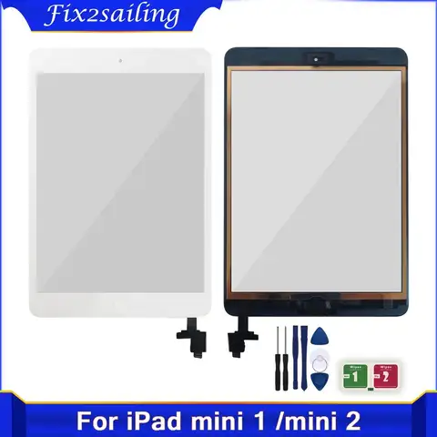Nouveau pour iPad Mini 1 Mini 2 A1432 A1454 A1455 A1489 A1490 A1491 numériseur d'écran tactile + connecteur de puce IC panneau d'écran tactile flexible