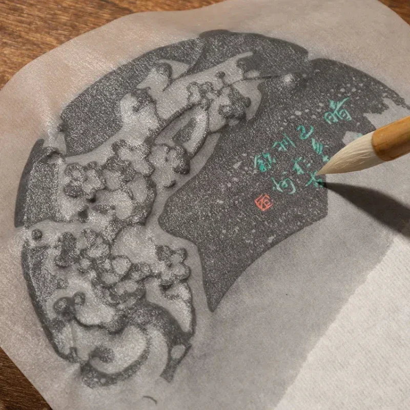 Antique Handmade Rubbing Xuan Paper Antique Beginner Seal Carving Rubbing Edge Rubbing Raw Xuan Paper Chinese Painting Supplies