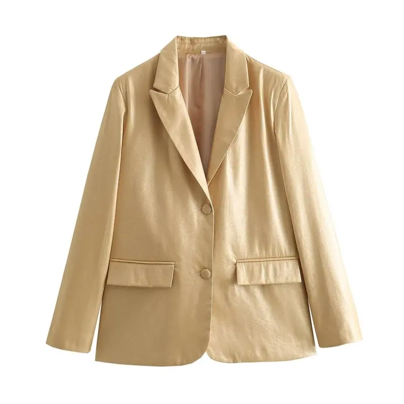 Jaqueta de Terno Fena E e Versátil de Manga Longa Primavera 2024 Nova Chegada Estilo Versátil Crimento Regular