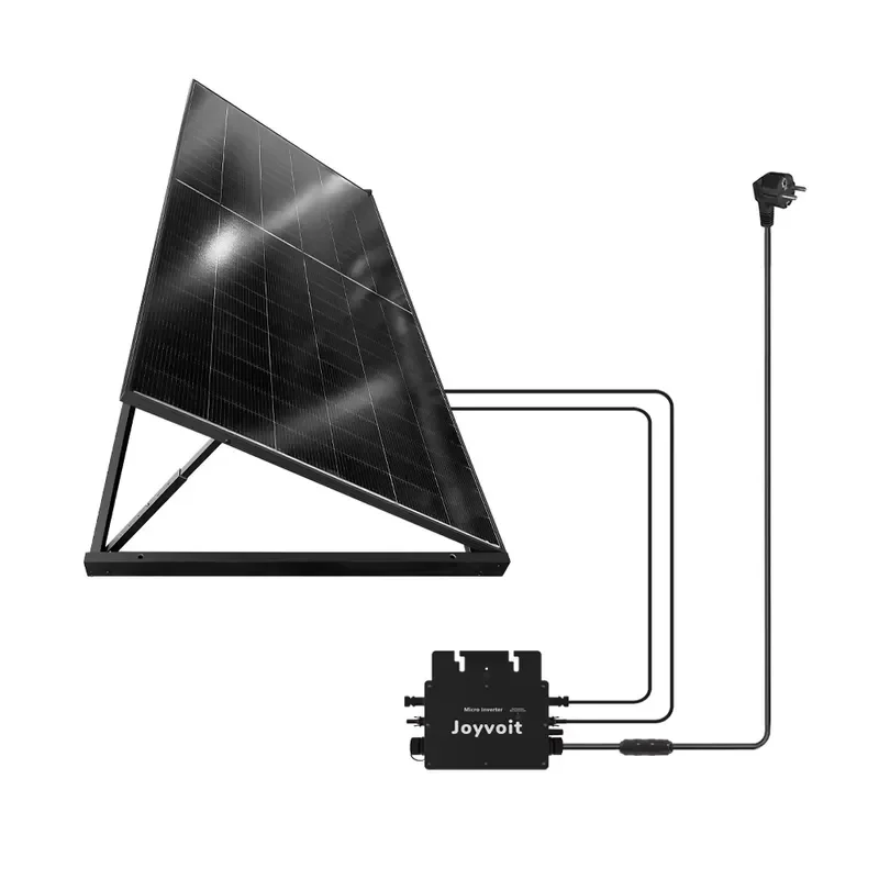 Balcony Micro Inverter Solar System 800W Plug and Play with Full Black Mono Panel Telescopic Bracket Brackets for Solar Home