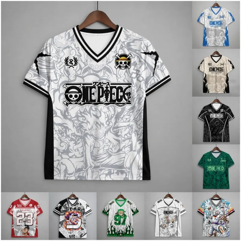 OnePiece Anime Collection Jersey Straw Hat Crew Character Mesh Breathable Sports Casual T-Shirt Adult/Children's Family Matching