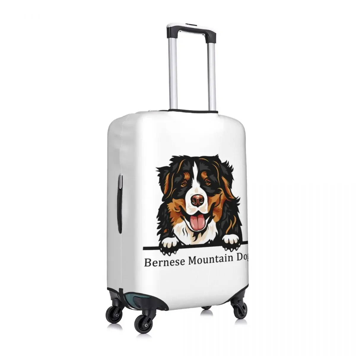 Custom Bernese Mountain Dog Suitcase Cover Dust Proof Pet Animal Luggage Protective Covers for 18-32 inch