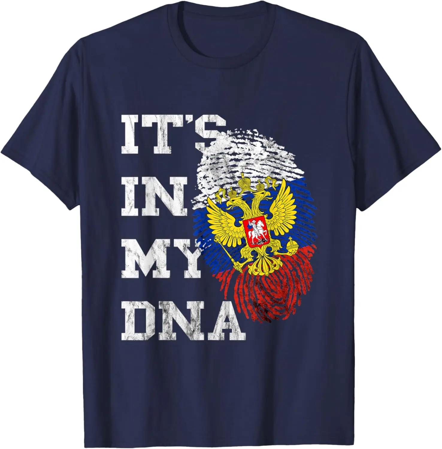 It's In My DNA Russian Genetic Russian Roots CCCP Russia T-Shirt Short Sleeve Casual 100% Cotton Shirt