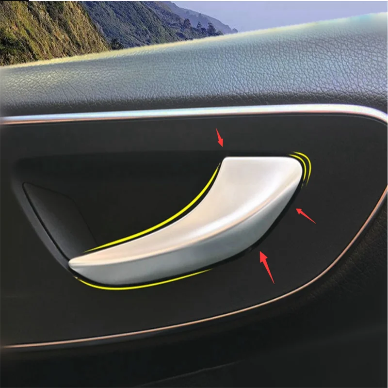 For Mercedes Benz Vito W447 2016 - 2022 Interior Accessories Inner Side Car Door Handle Pull Bowl Cover Inner Handle Trim