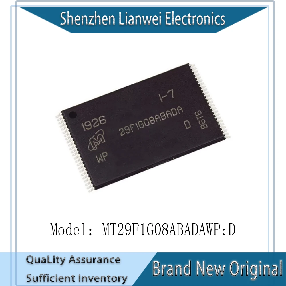 100% New Original 29F1G08ABADA MT29F1G08ABADAWP:D 128MB NAND FLASH IC Chipset TSOP-48