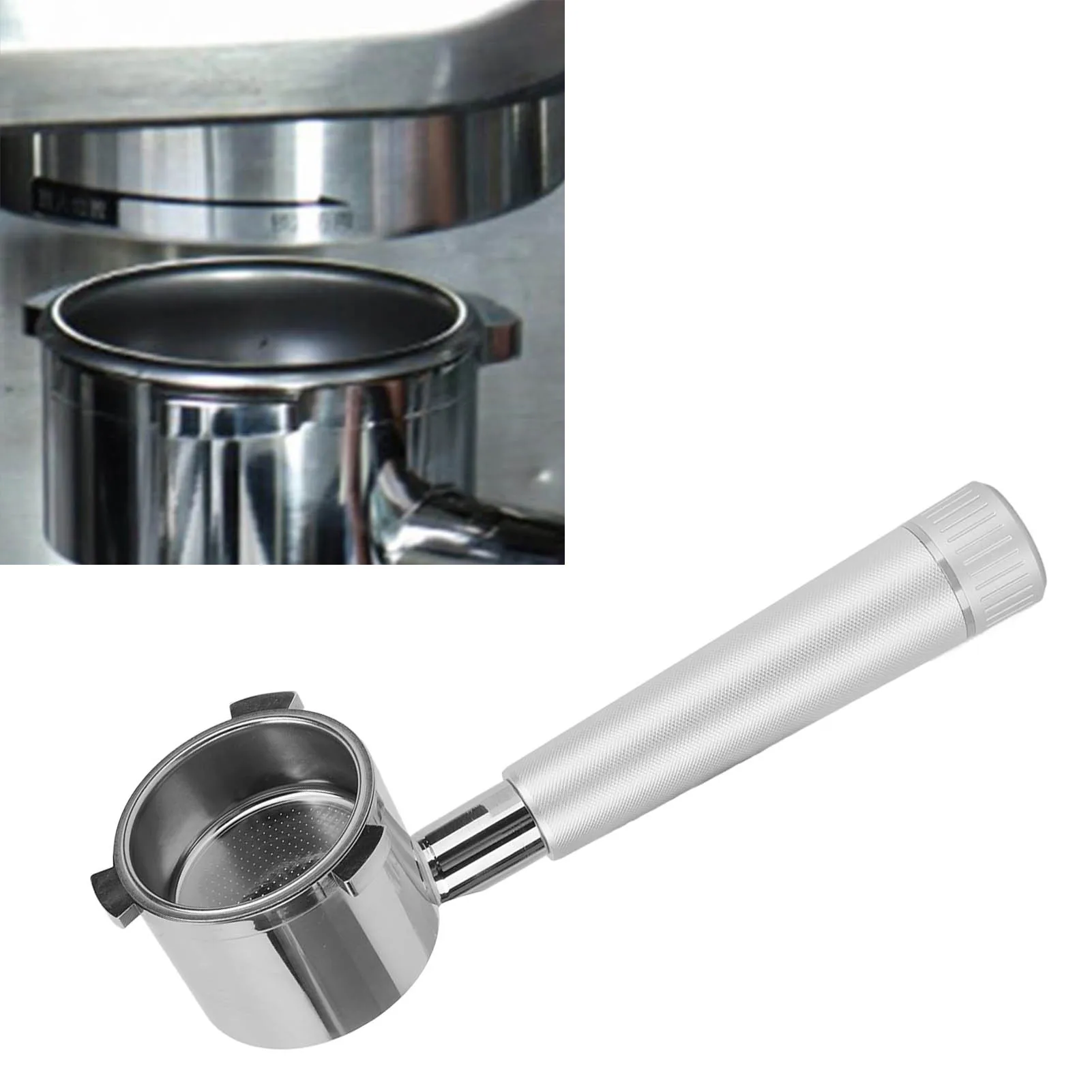 

Портафильтр для кофе бездонный портафильтр Naked для Delonghi 9 серии 9335 9155 9355 9665 серебристый/черный