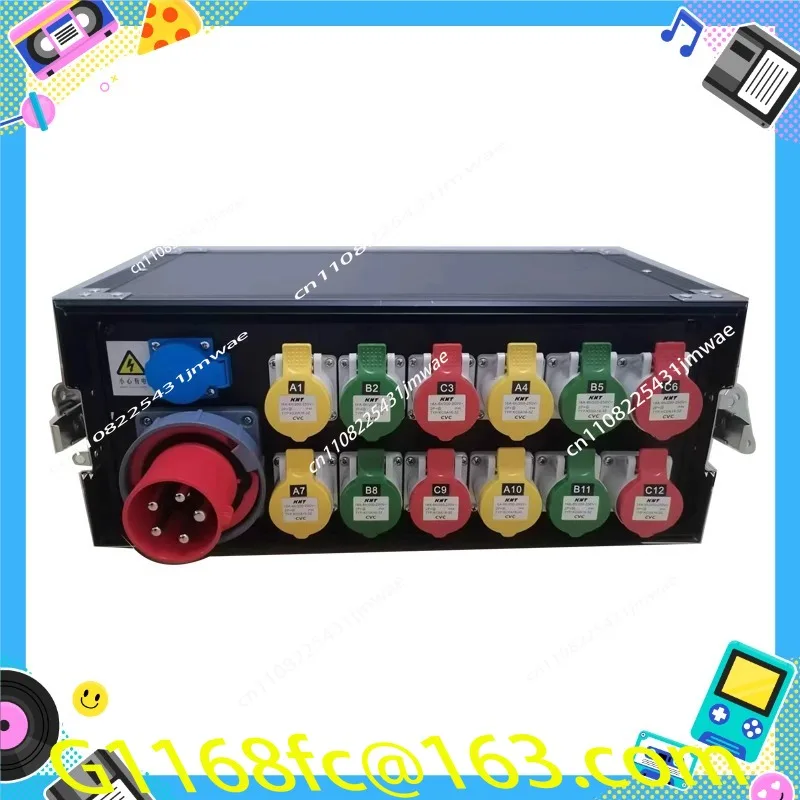 12-Way Power Box Industrial Plug-in LED Large-screen Power Distribution Cabinet