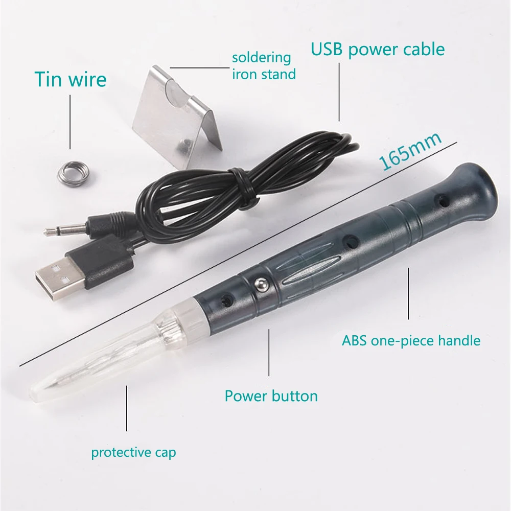 5V USB Soldering Iron Professional Electric Heating Tools Rework With Indicator Light Handle Welding Gun BGA Repair