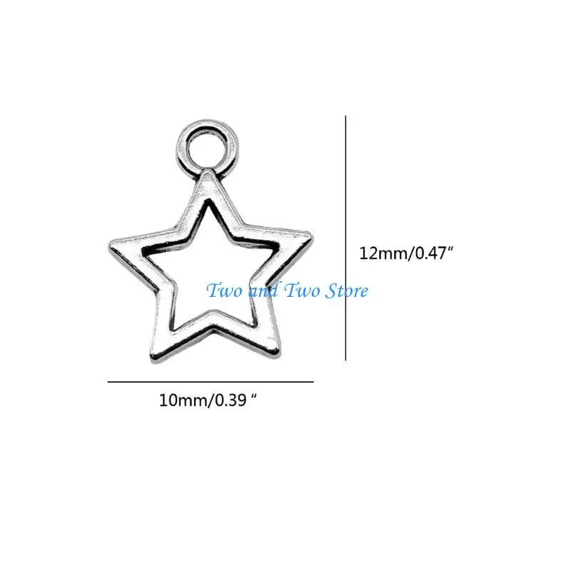 HX6F 100 قطعة سبائك المعلقات العلامات DIY بها بنفسك صنع المجوهرات القرط كليب المفاتيح الحرف