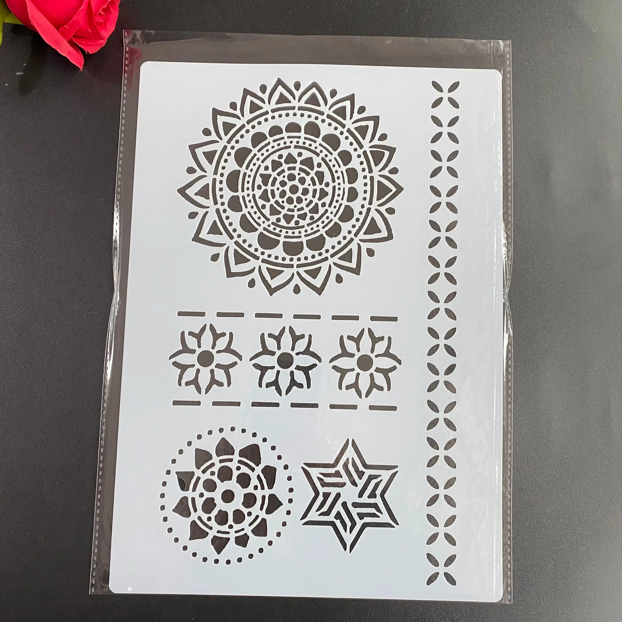 

Mandala layered stencil painting scrapbook stamp album decoration embossed paper card template decoration stencils A4 29 *21cm