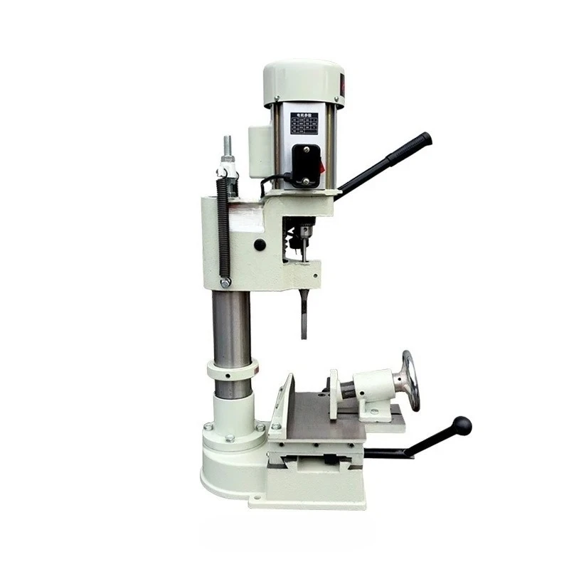 Semi-Automatic Multifunctional Woodworking Square Tenoner Mortising Machine Small Bench Drill Hole Cutter Slotting Function
