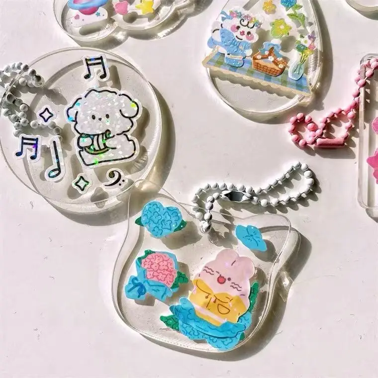 Goo Card Transparent Acrylic Round Disc Star-chasing Pendant Round Card Pendant Acrylic Goo Card Hand Account