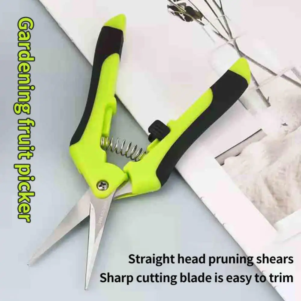 1/2/3PCS Inch Gardening Hand Pruner Pruning Shear Trimming Scissors Stainless Steel Straight/ Curved Blades for Buds Herbs