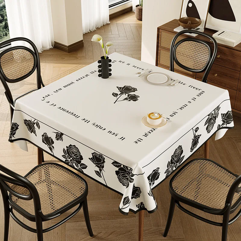 New Nordic Square Lambskin Tablecloth Comfortable Anti-Scratch Table Cover for Banquet Party Soft Hotel Dining Table Decoration