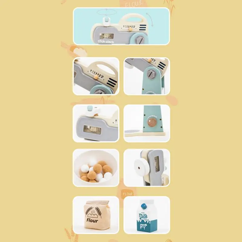 Speelgoedblender Fantasiespel Mixer Houten keukenspeelset Accessoires Fantasiespel Speelgoed voor peuter Meisjes Jongens Baby Kinderen van 3-5 jaar