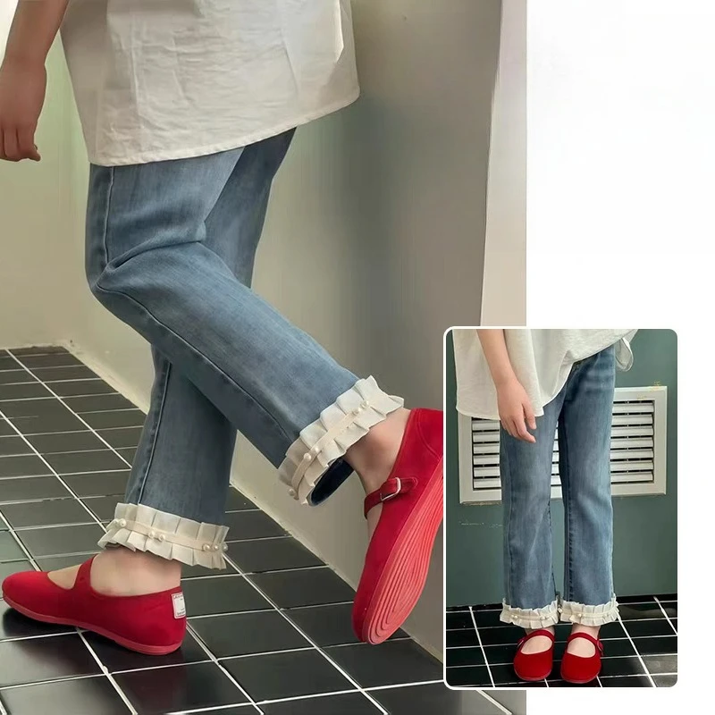 roupa-de-outono-para-meninas-2025-novas-calcas-jeans-micro-queimadas-infantis-de-renda