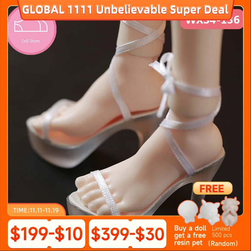 

New bjd Shoes 1/4 for Supia Sybil Girl Doll body and minifee doll body about 5.4cm high heels resin material WXS4-136