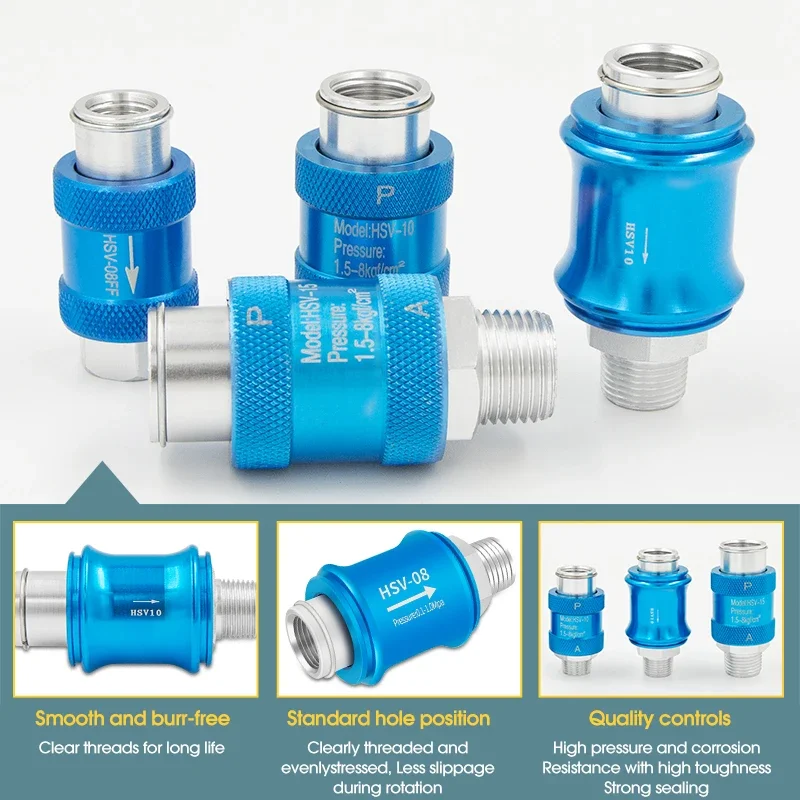 HSV-06 HSV-08 HSV-10 HSV-15 válvula deslizante manual neumática Control de flujo interruptor Manual G1/8 1/4 3/8 1/2 rosca BSPT