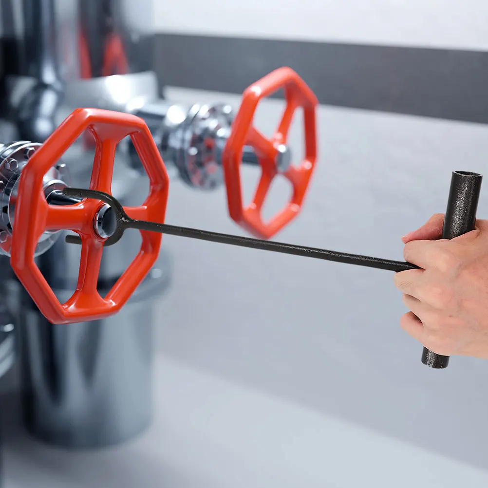 

Valve Switch Wrench Water Key Shut off Tool Hydrant T-handle Utility Black Meter Cover