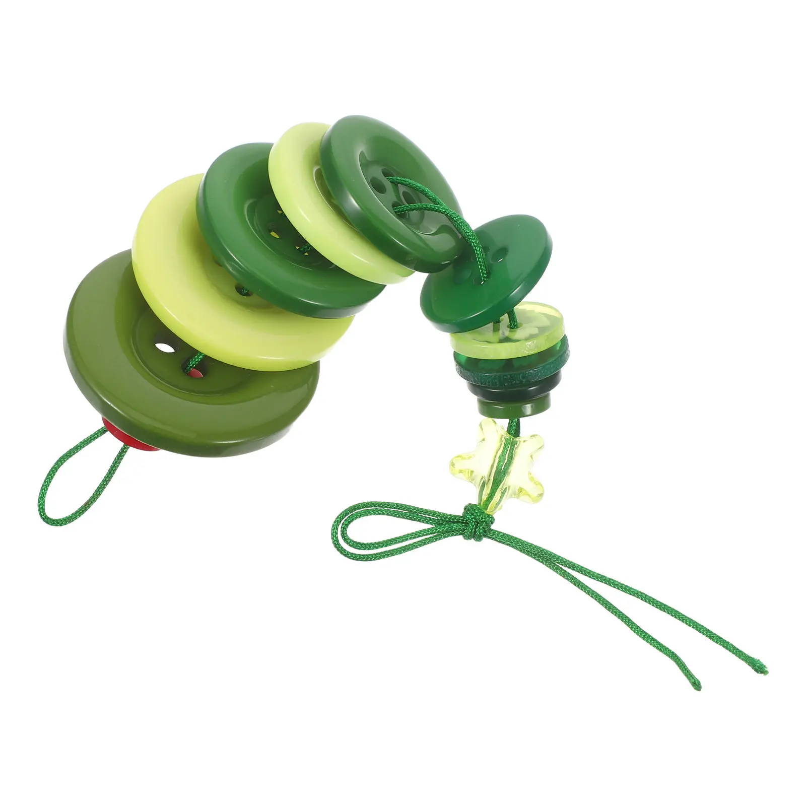 DIY Christmas Tree Ornament Kit – Stacked Button Hanging Decor, Holiday Craft Set for Family Fun